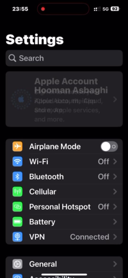 Same opening — Hooman Asbaghi over the Sign-in text