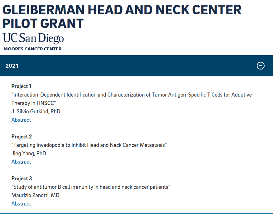 Same directory — Gleiberman 2021 Project 3: antitumor B cell immunity, Maurizio Zanetti, MD
