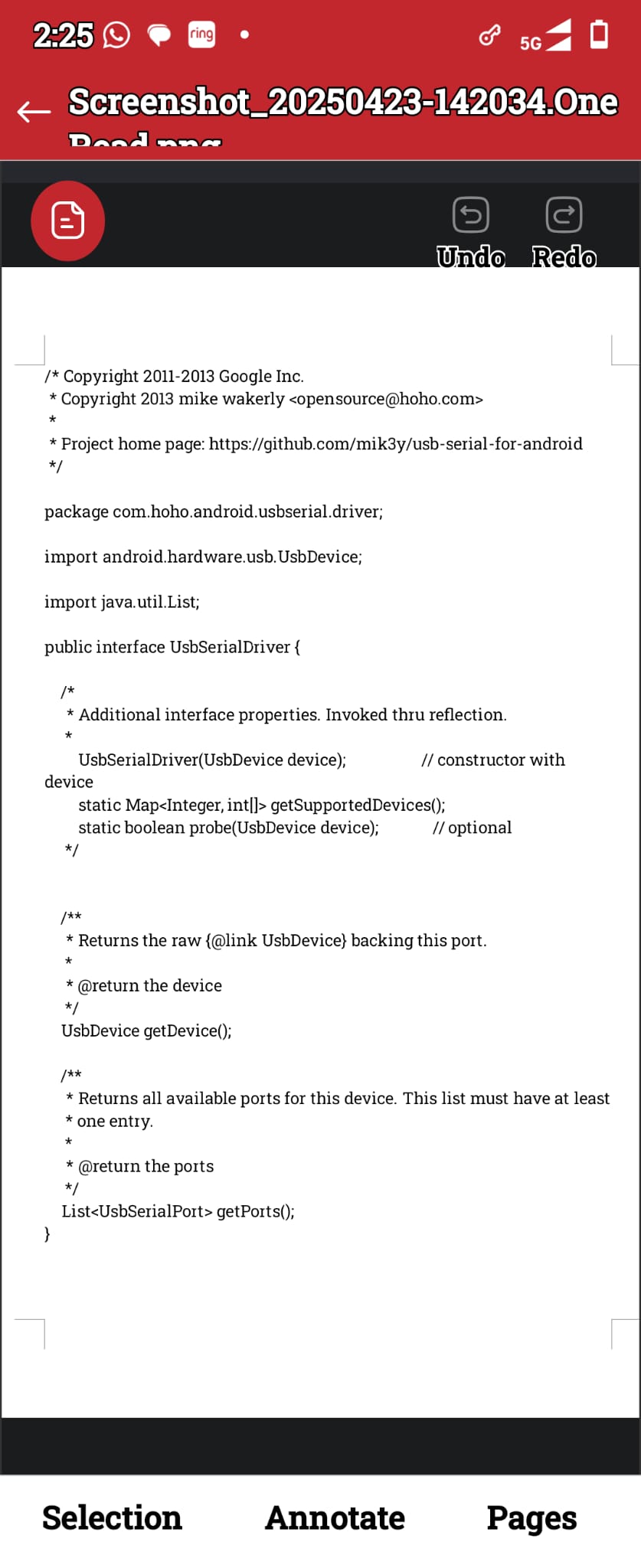 usb-serial-for-android Java — USB-host library, not a BLE implant