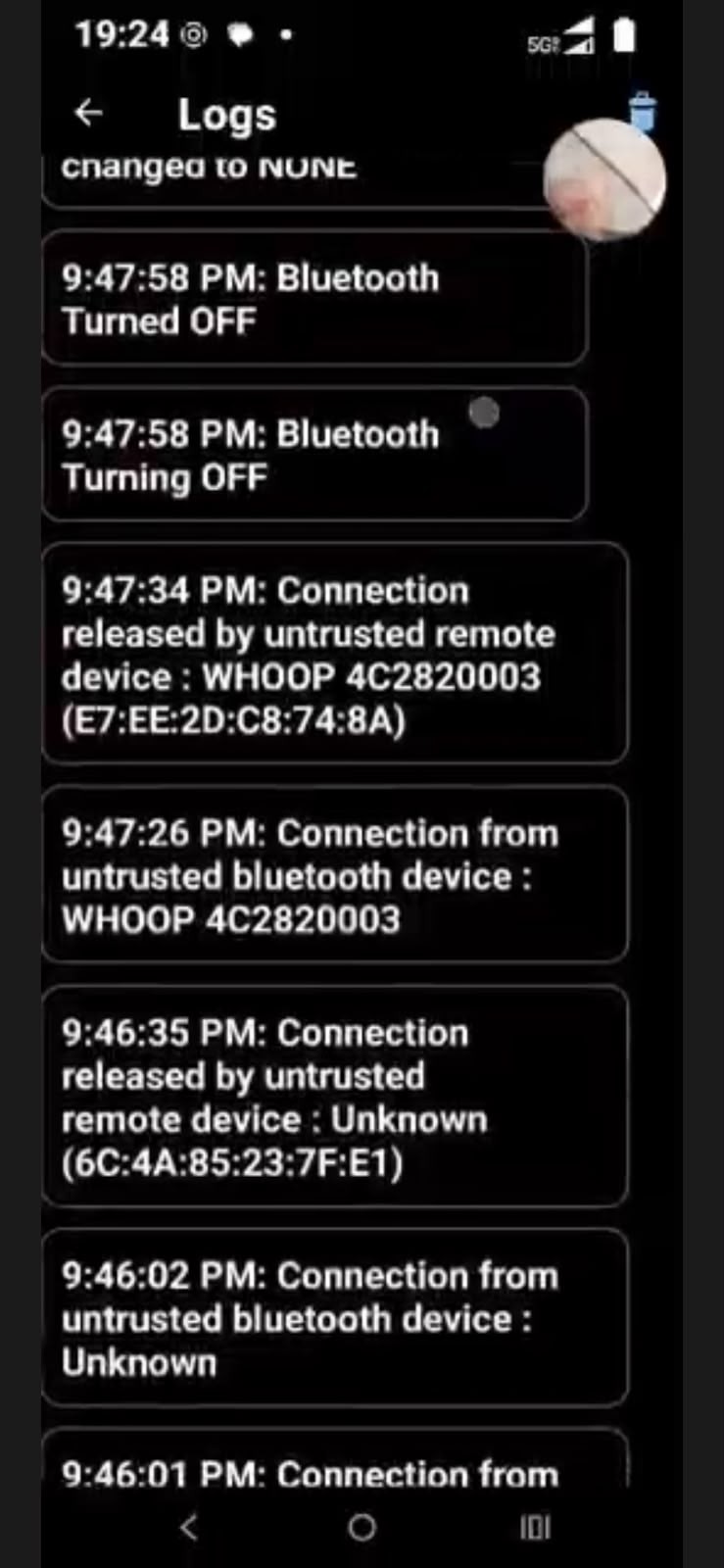 Untrusted join · WHOOP 4C2820003