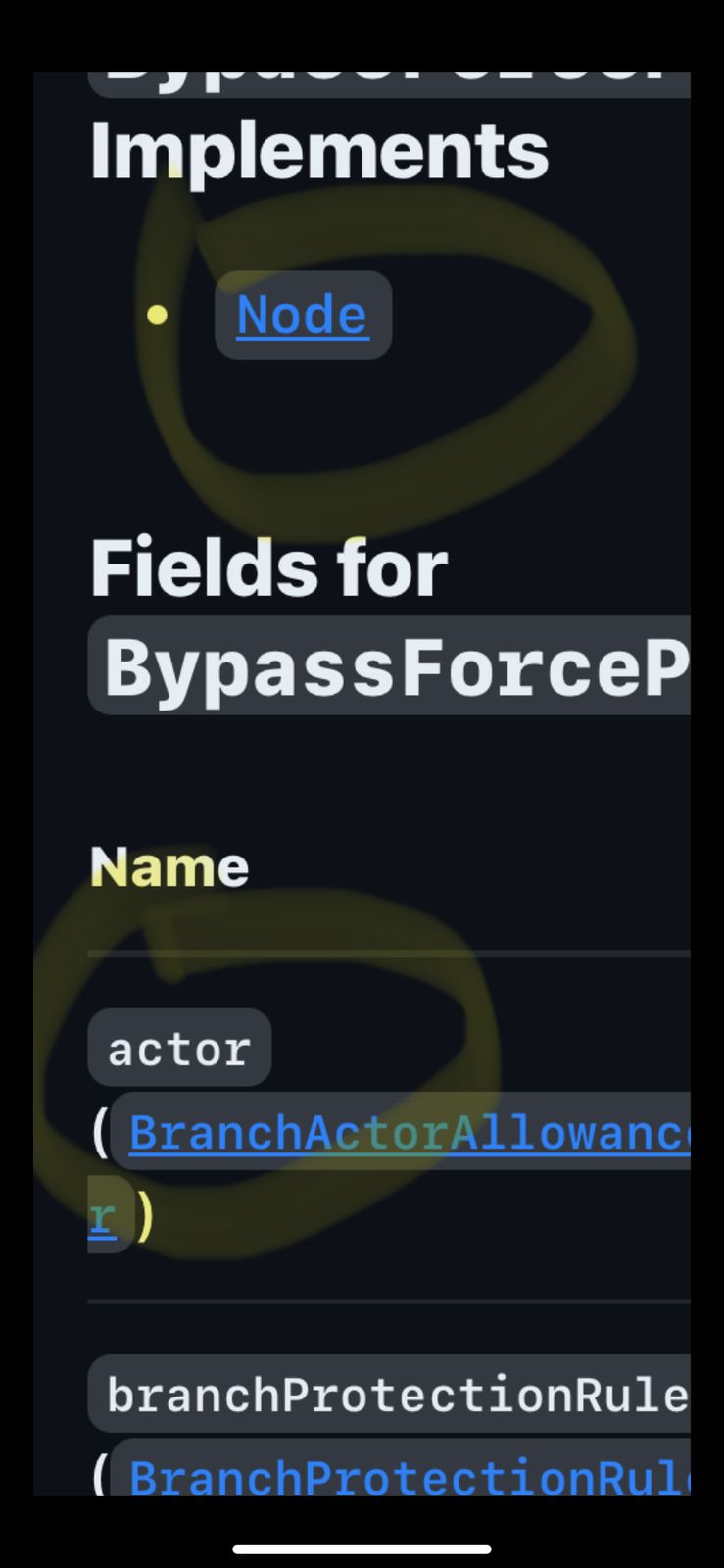 Harvest labeled Device Hacking Evidence — face is GitHub BypassForceP fields