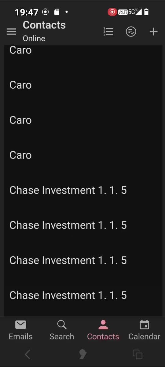 Caro / Chase Investment 1. 1. 5