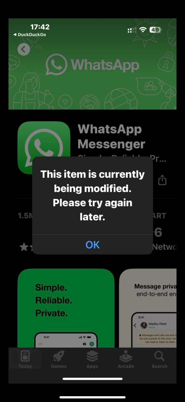 This item is currently being modified