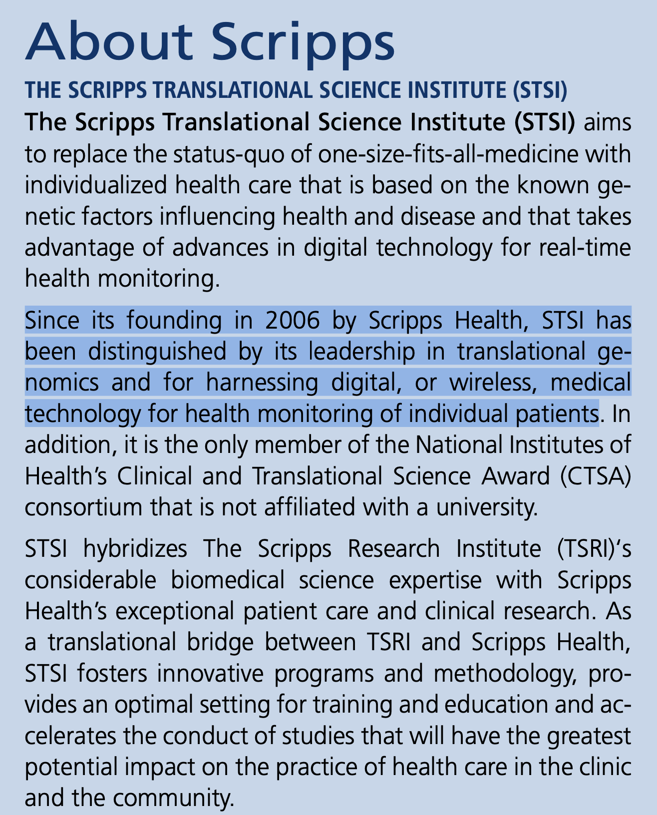 STSI, founded 2006 by Scripps Health — digital, or wireless, medical technology for health monitoring