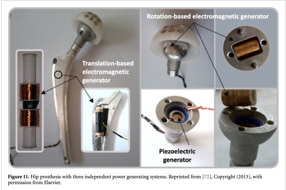 Silva 2013 Figure 11 — three independent generators in a published prototype stem. Not his 2015 implant.