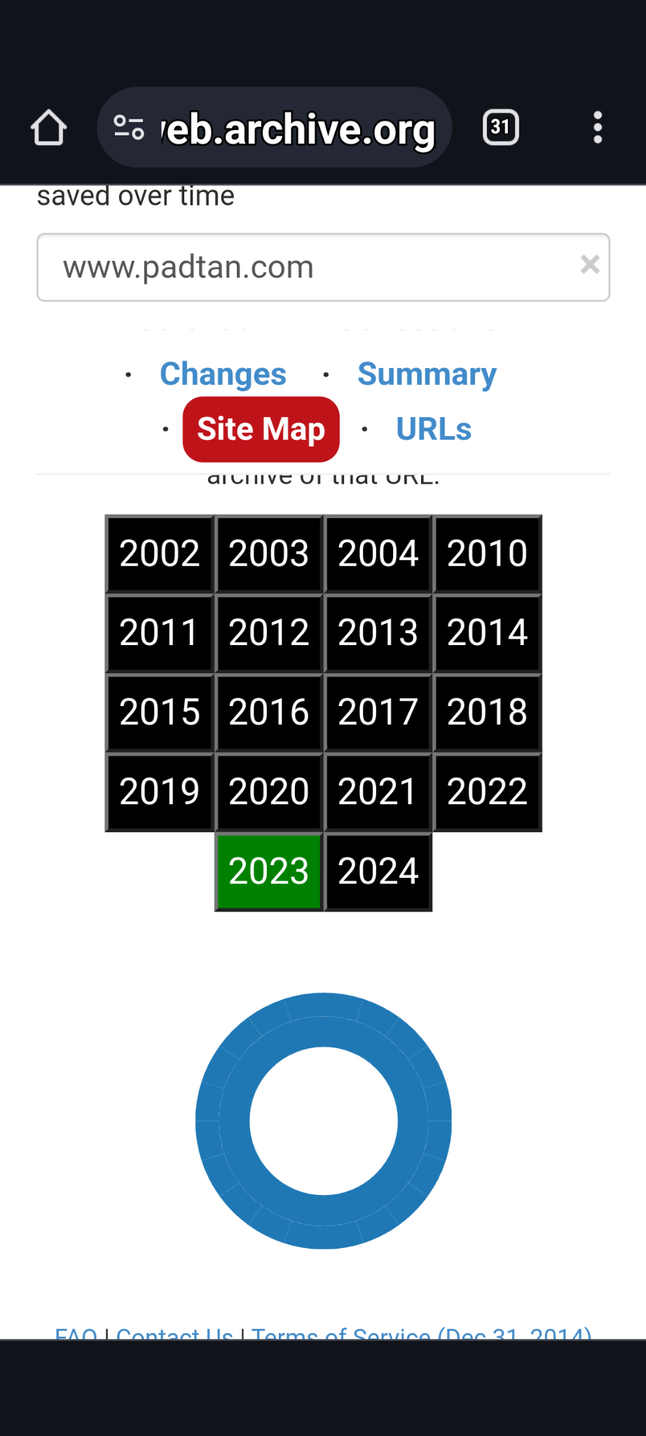 Site Map tiles — 2002 through 2024