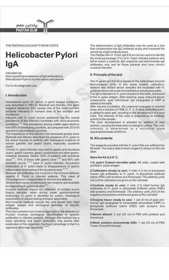 H. pylori IgA
